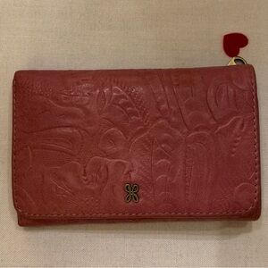 HOBO Jill Trifold Wallet Mauve Tooled NWOT